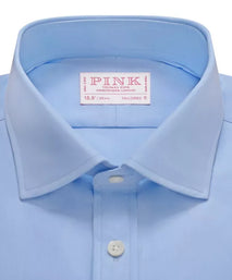Pale Blue Tailored Fit Double Cuff Poplin Formal Shirt
