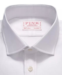 White Tailored Fit Double Cuff Royal Twill Formal Shirt