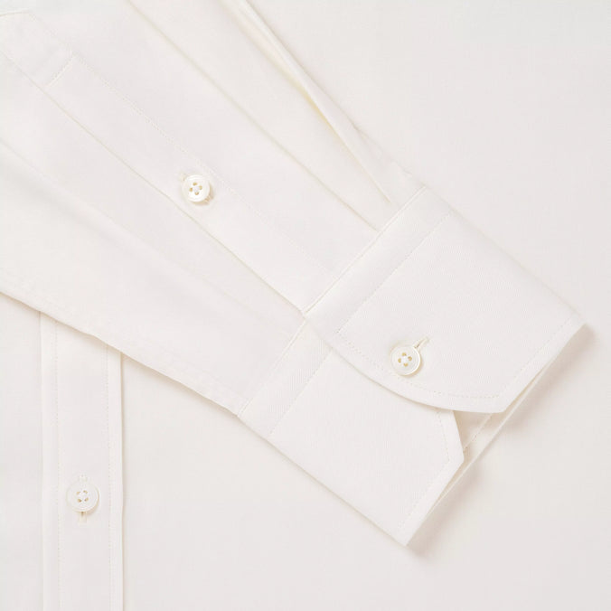Pale Yellow Tailored Fit Twill Formal Shirt