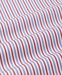 White & Multi Classic Fit Track Stripe Formal Shirt
