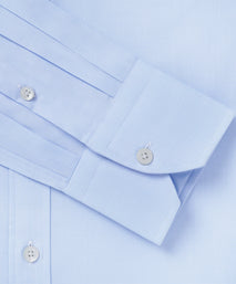 Pale Blue & White Slim Fit Puppytooth Formal Shirt